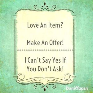 If‎ you really love an item then send me an offer. I am open to offers ❤️